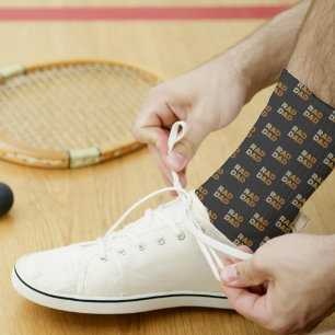 Calcetines Patrón de papá de raad retro negro