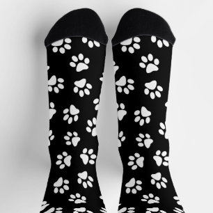 Calcetines Patrón De Patas, Patas De Perro, Patas Blancas