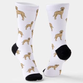 Calcetines Patrón de perro de dibujos animados Labrador Retri