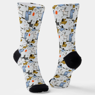 Calcetines Patrón de perro de garabato