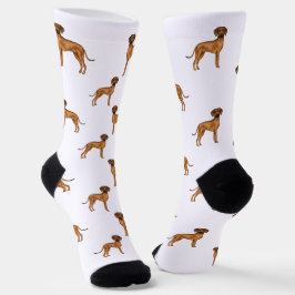 Calcetines Patrón de perro león de dibujos animados marrón Rh