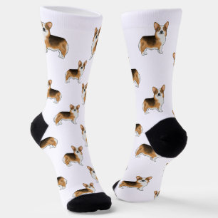 Calcetines Patrón de perro lindo de Corgi Galés de Pembroke T
