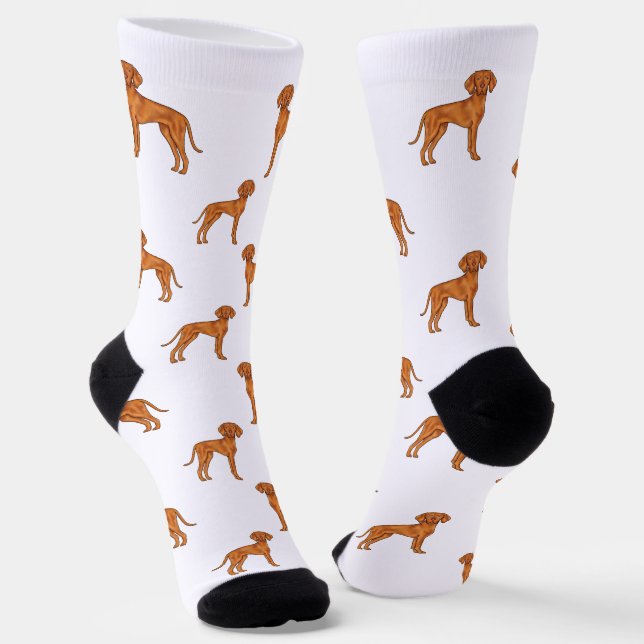 Calcetines Patrón de perro puntero de dibujos animados lindo  (Angular)