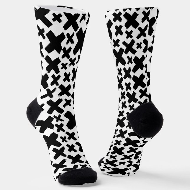 Calcetines Patrón de pintura negra (Angular)