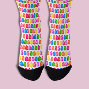 Calcetines Patrón de piruleta de helado colorido