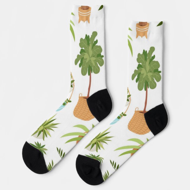 Calcetines Patrón de planta (Izquierda)