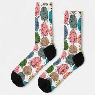 Calcetines Patrón de posturas de yoga   Patrón continuo de yo