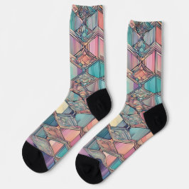 Calcetines Patrón de prisma geométrico