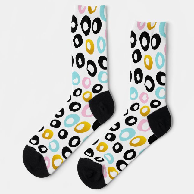 Calcetines Patrón de puntos abstractos de moda (Izquierda)