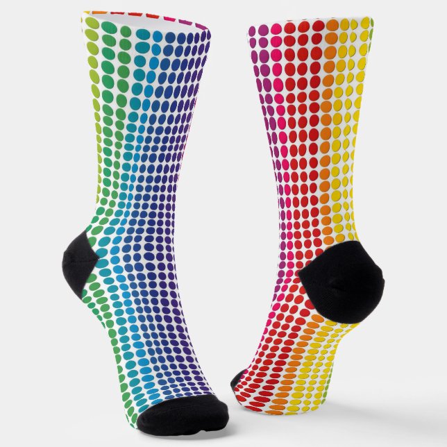 Calcetines Patrón de puntos arco iris (Angular)