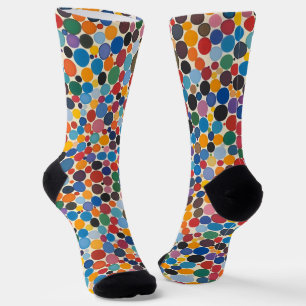 Calcetines Patrón de puntos coloridos