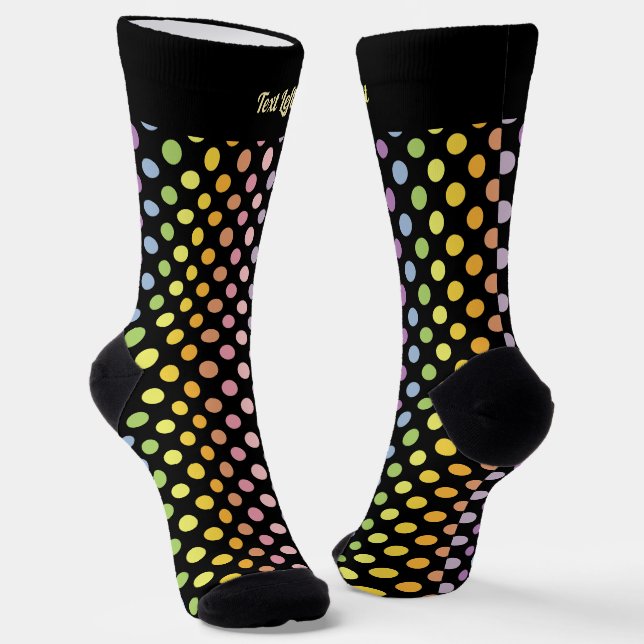 Calcetines Patrón de puntos de polka arco iris (Angular)