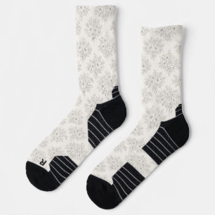 Calcetines Patrón de ramo de línea botánica