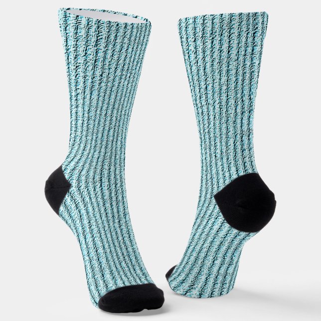 Calcetines Patrón de raya de pana acuático informal  (Angular)