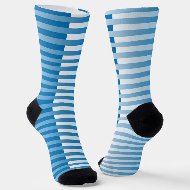 Calcetines Patrón de rayas blancas y azules (Angular)