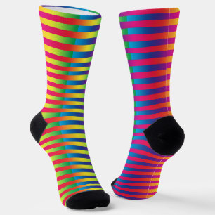Calcetines Patrón de rayas coloridas