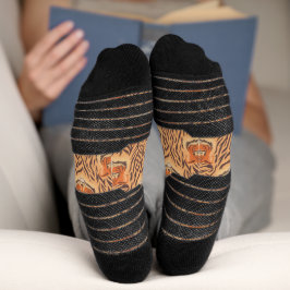 Calcetines Patrón de rayas de tigre sin costuras