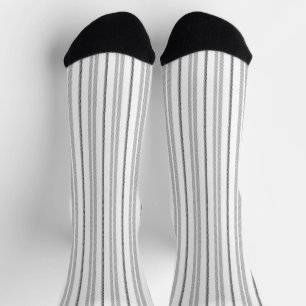 Calcetines Patrón de rayas gráficas blancas modernas