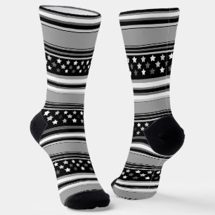 Calcetines Patrón de rayas horizontal con estrellas
