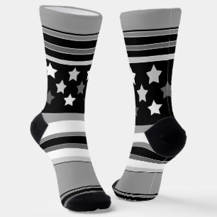 Calcetines Patrón de rayas horizontal con estrellas