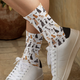 Calcetines Patrón de raza de perro de muchos perros