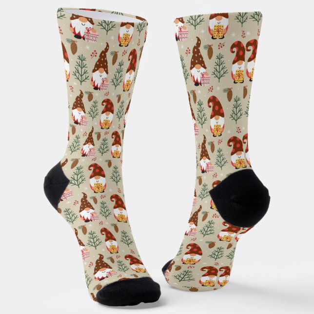Calcetines Patrón de regalo de Gnomes de navidades (Angular)