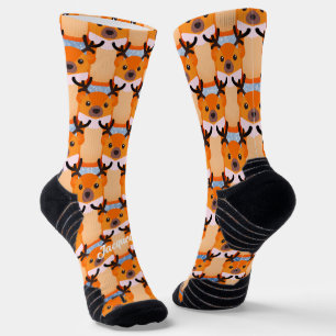 Calcetines Patrón de reno corto