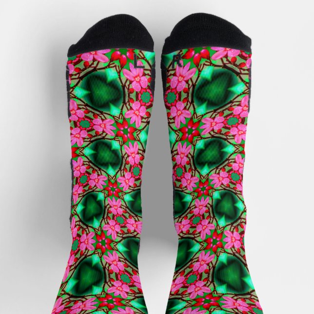 Calcetines Patrón de Rosa del desierto (Arriba)