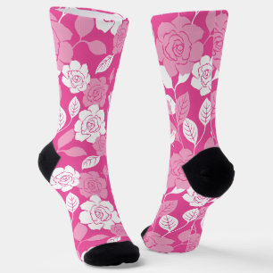 CALCETINES PATRÓN DE ROSA (ROSA)