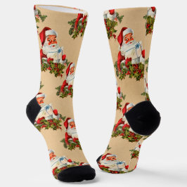 Calcetines Patrón de Santa Claus de época