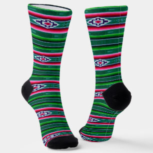 Calcetines Patrón de sarape mexicano