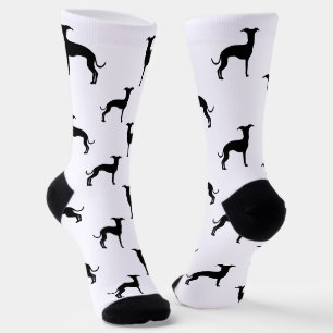 Calcetines Patrón de silueta de Iggy negro (o cualquier otro