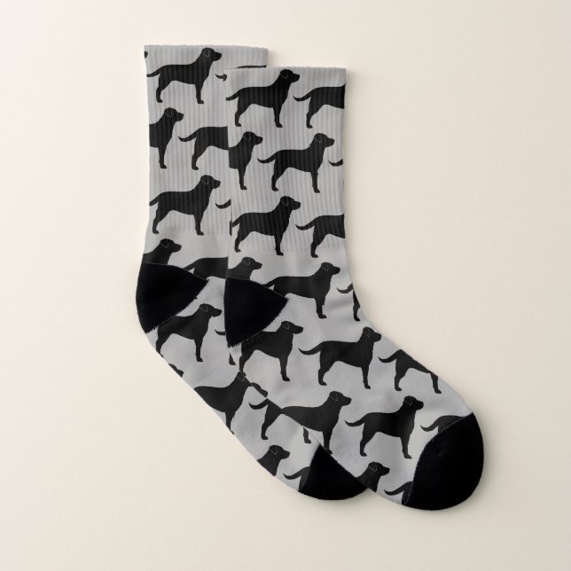 Calcetines Patrón de siluetas de perro recuperador de Labrado (Par)