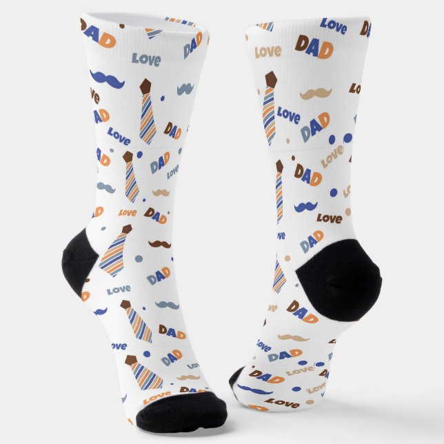 Calcetines Patrón de símbolos del Día del Padre (Angular)