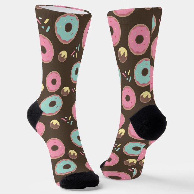 Calcetines Patrón de Sprinkles de Cakepops de Donut Adorable (Angular)