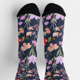 Calcetines Patrón de superficie floral Moda Botánica