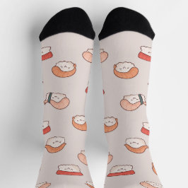 Calcetines Patrón de sushi nigiri sin soldadura