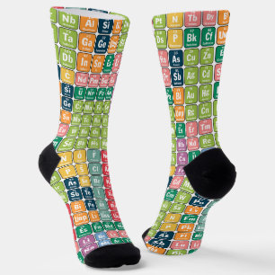 Calcetines Patrón de tabla periódica de elementos