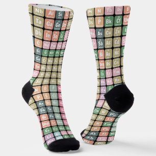 Calcetines Patrón de tabla periódica de elementos