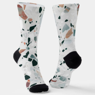 Calcetines Patrón de Terrazzo abstracto moderno
