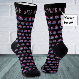 Calcetines Patrón de texto de personalizado de flores de Lotu