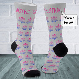 Calcetines Patrón de texto del personalizado de flores de Lot