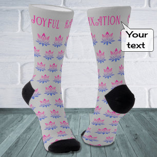 Calcetines Patrón de texto del personalizado de flores de Lot