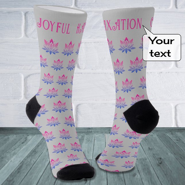 Calcetines Patrón de texto del personalizado de flores de Lot (Subido por el creador)