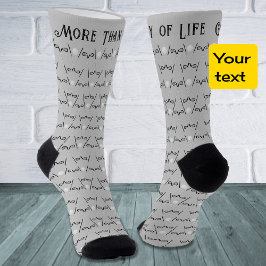 Calcetines Patrón de texto del personalizado de golf gris