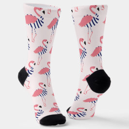 Calcetines Patrón de traje de baño Flamingo Rosa Divertido An