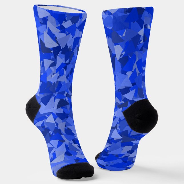 Calcetines Patrón de Triángulo Azul (Angular)