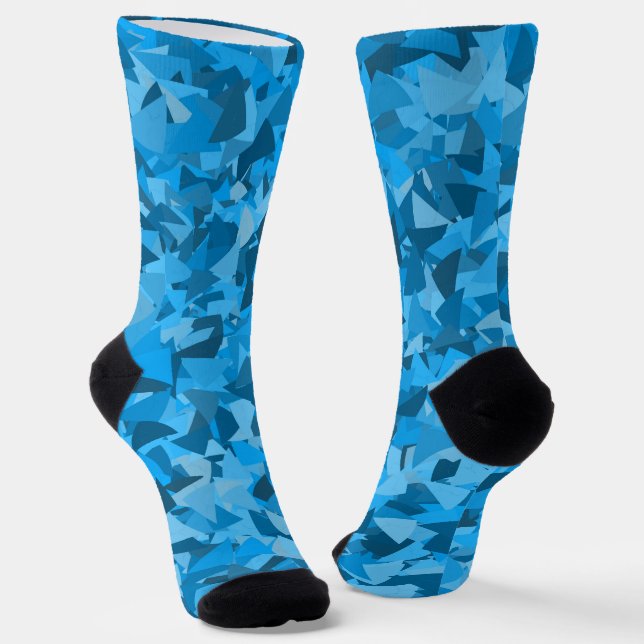 Calcetines Patrón de triángulo azul (Angular)