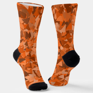 Calcetines Patrón de triángulo marrón naranja
