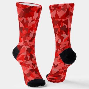 Calcetines Patrón de triángulo rojo